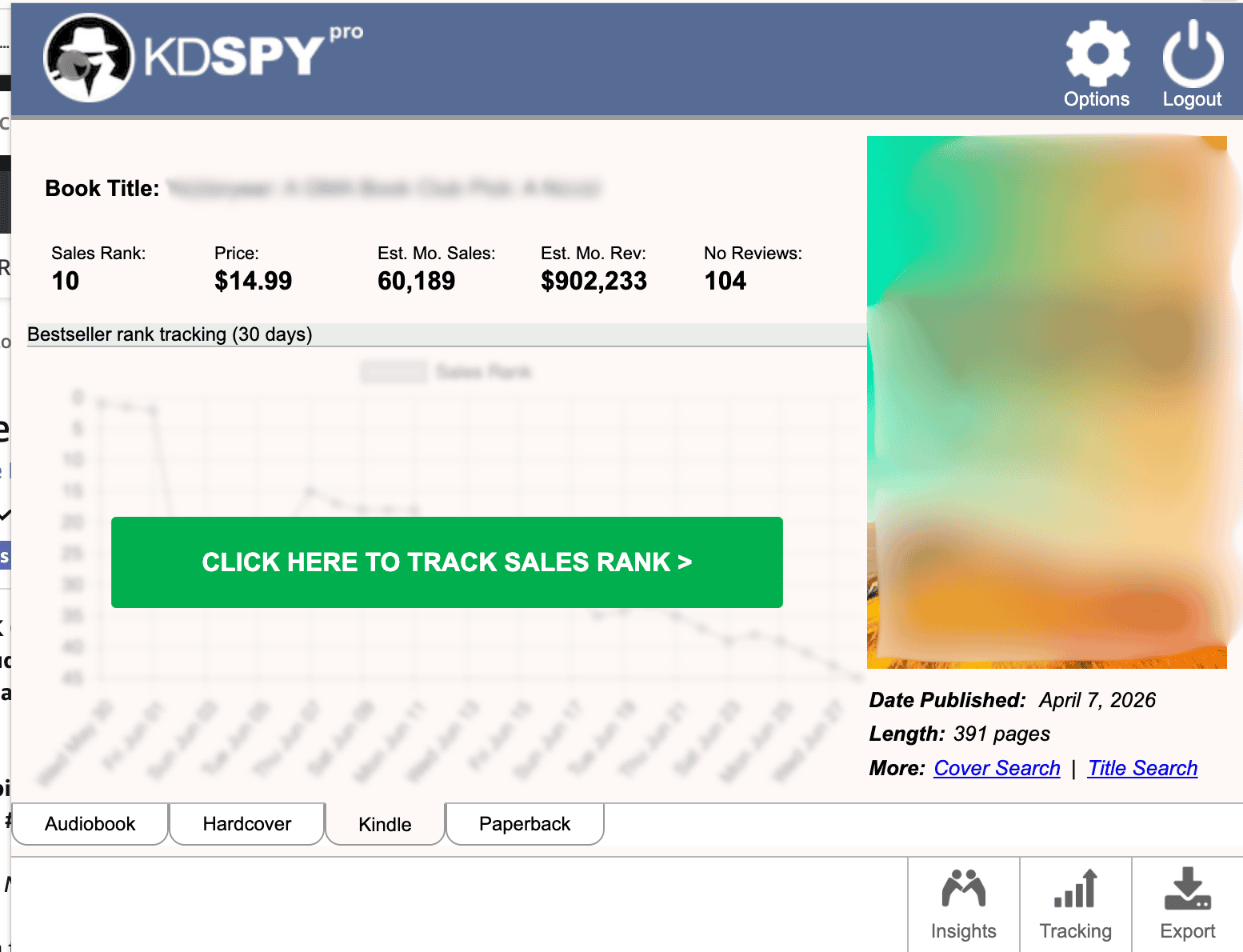 KDSpy Data Screenshot 1