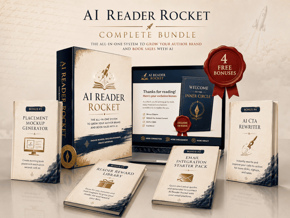 The complete AI Reader Rocket bundle with all four fast-action bonuses